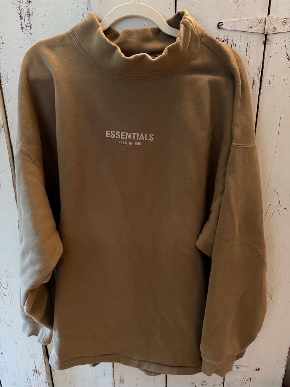 Fear of God ESSENTIALS Men’s Tan Crewneck Sweatshirt
